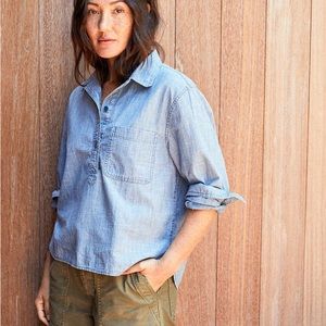 Outerknown popover chambray shirt